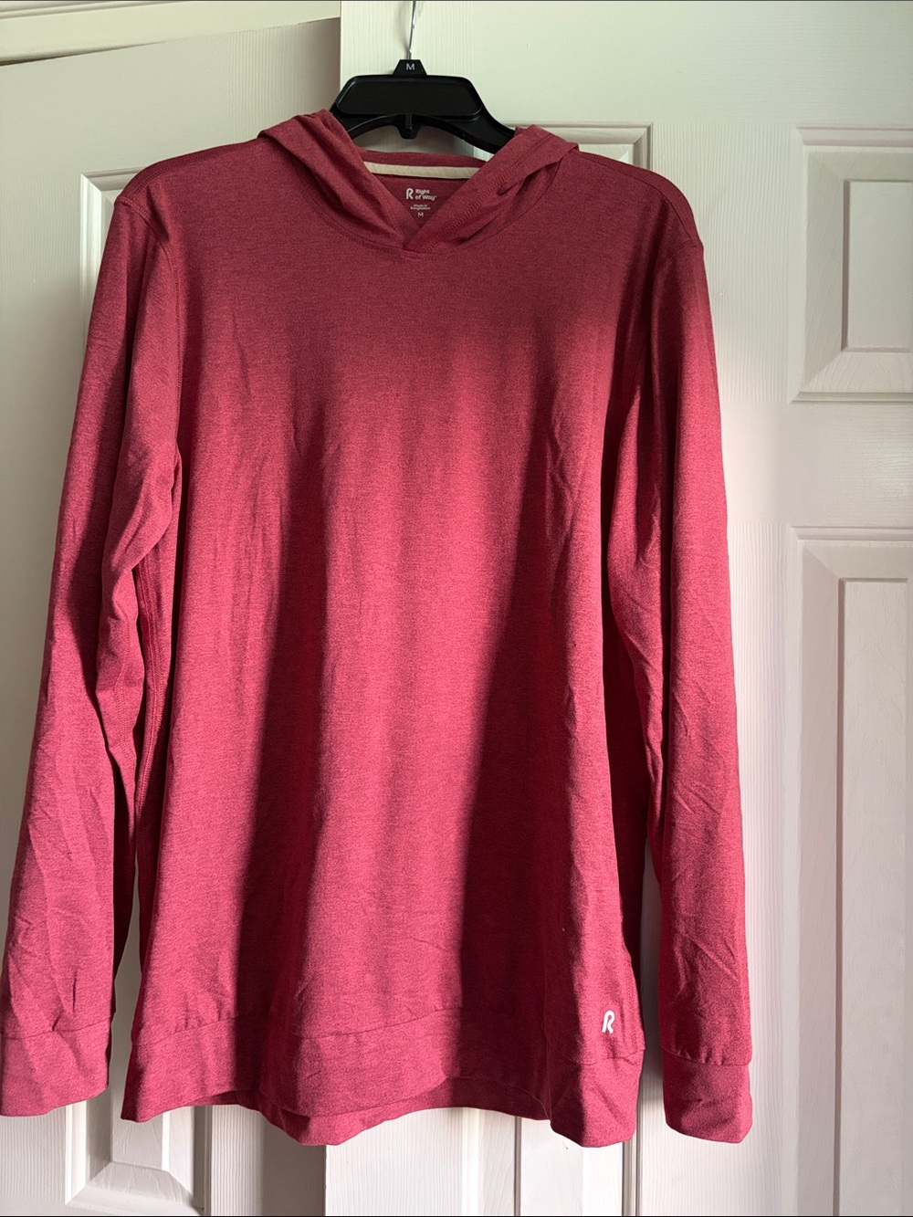 Men’s Long Sleeve Athletic Hoodie - Light Red